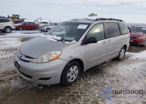 2008 Toyota Sienna Le z USA, uszkodzony, nr VIN 5TDZK23C78S154958